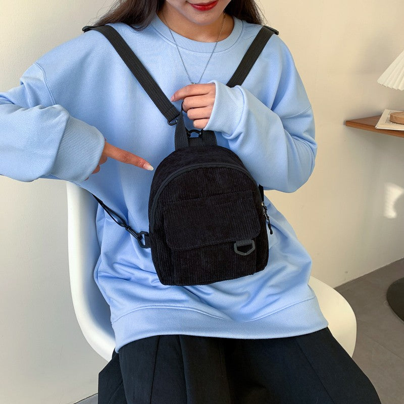 Mochila Mini de Pana para Mujer