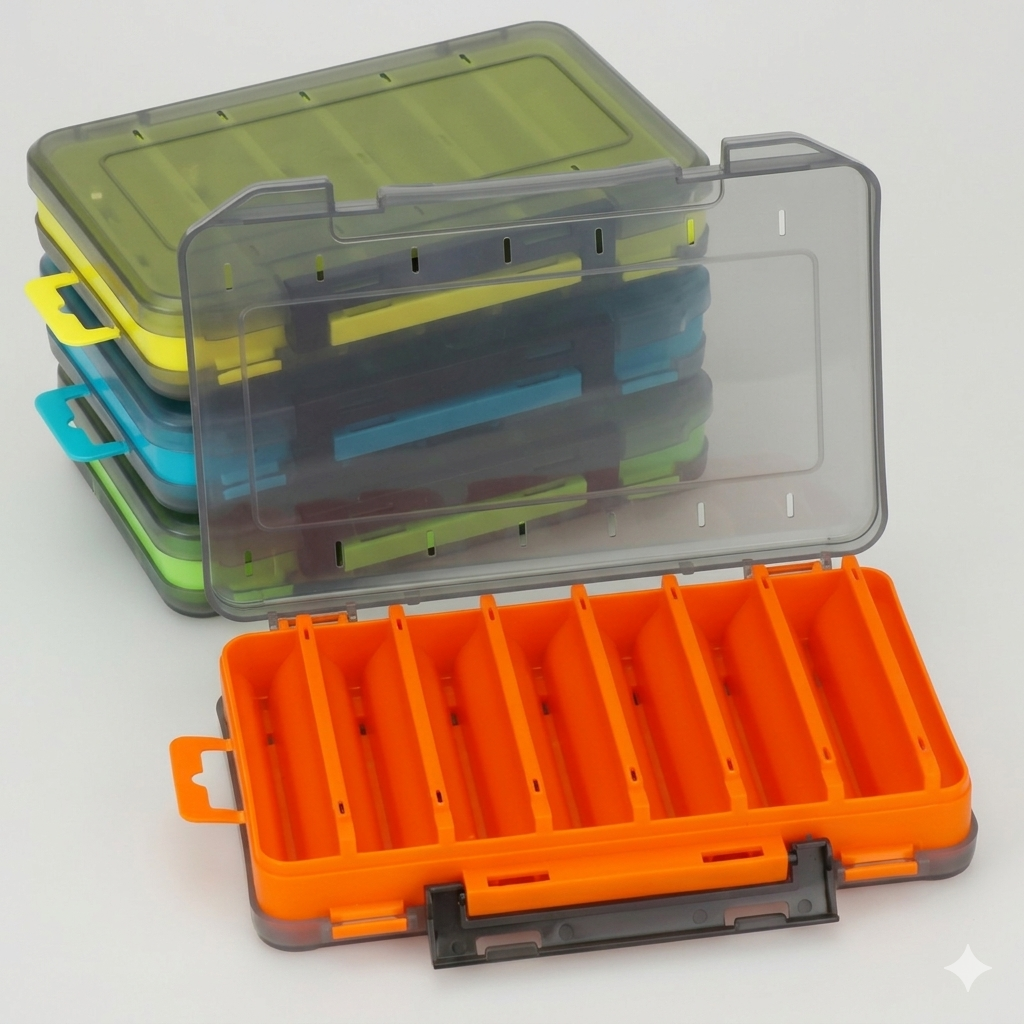 Caja de Pesca Duradera de Doble Cara