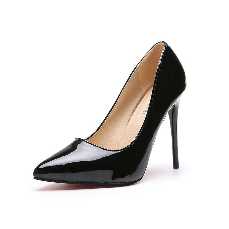 Tacones Altos de Punta Estrecha y Tacón Delgado de Goma
