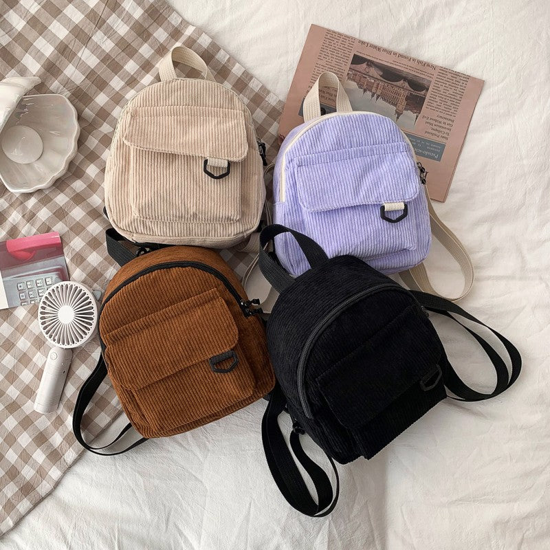 Mochila Mini de Pana para Mujer