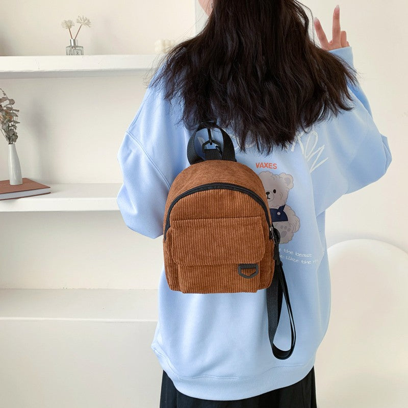 Mochila Mini de Pana para Mujer