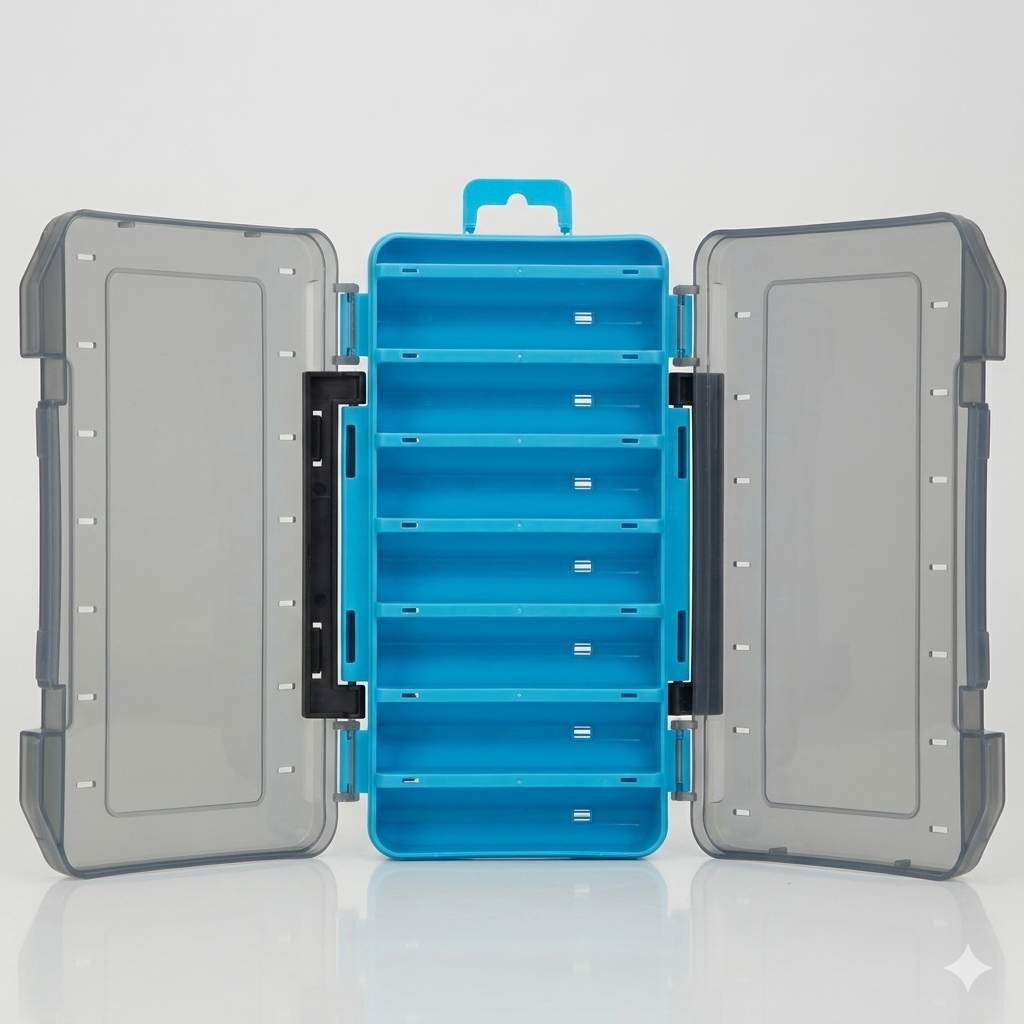 Caja de Pesca Duradera de Doble Cara